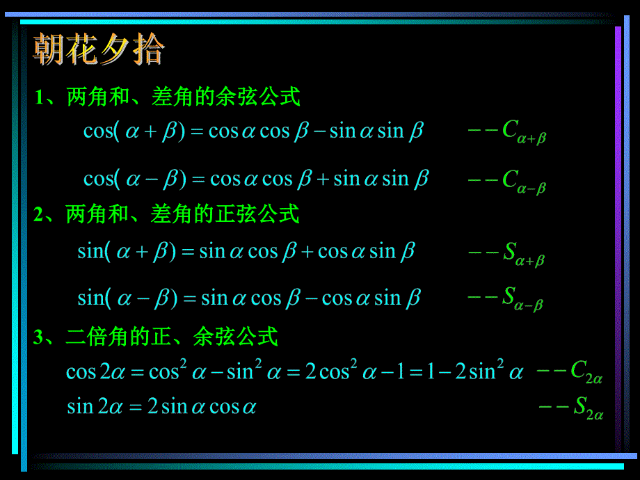 高一数学课件两角和与差的三角函数._第2页