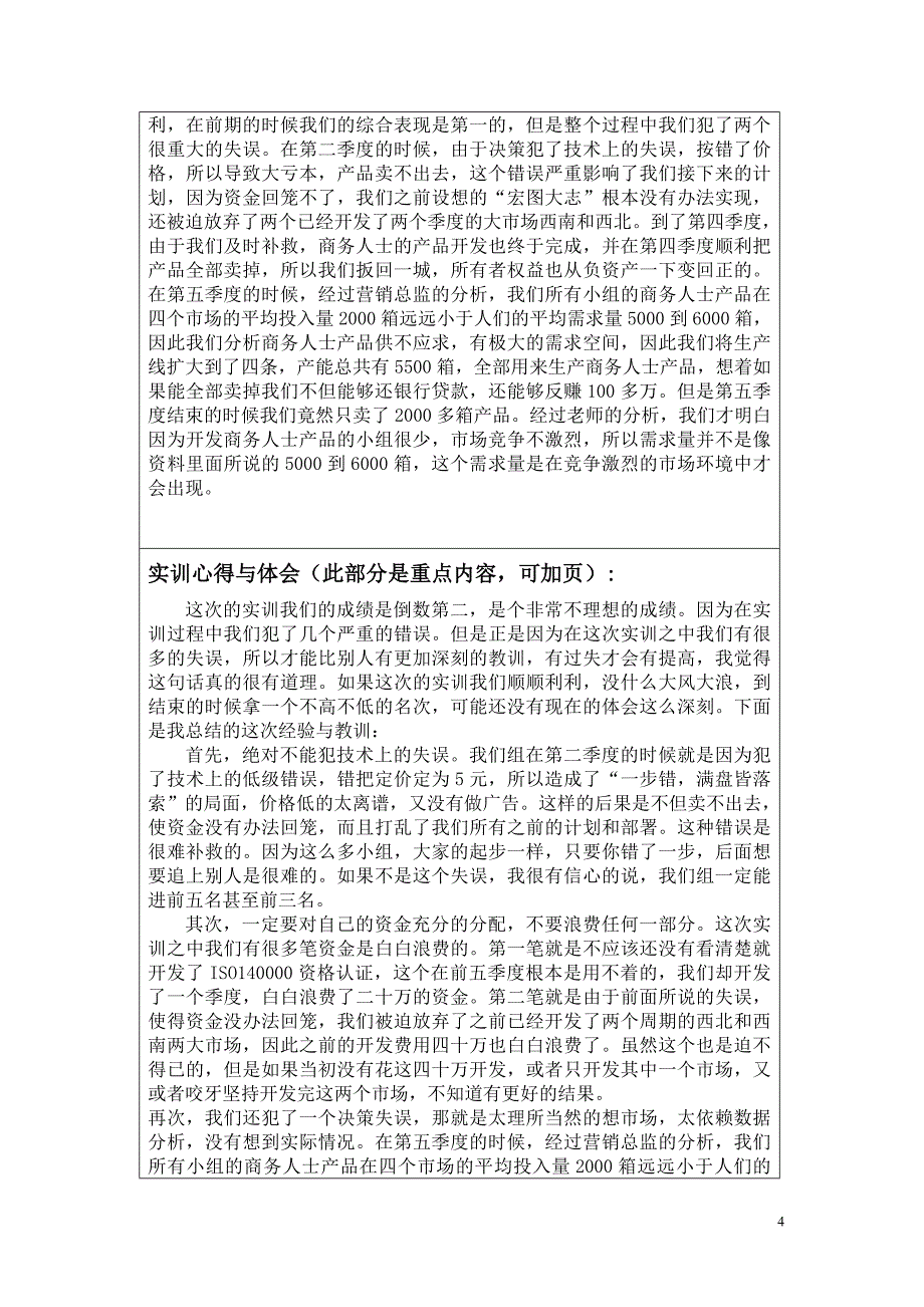 深圳大学管理学院实训报告_第4页