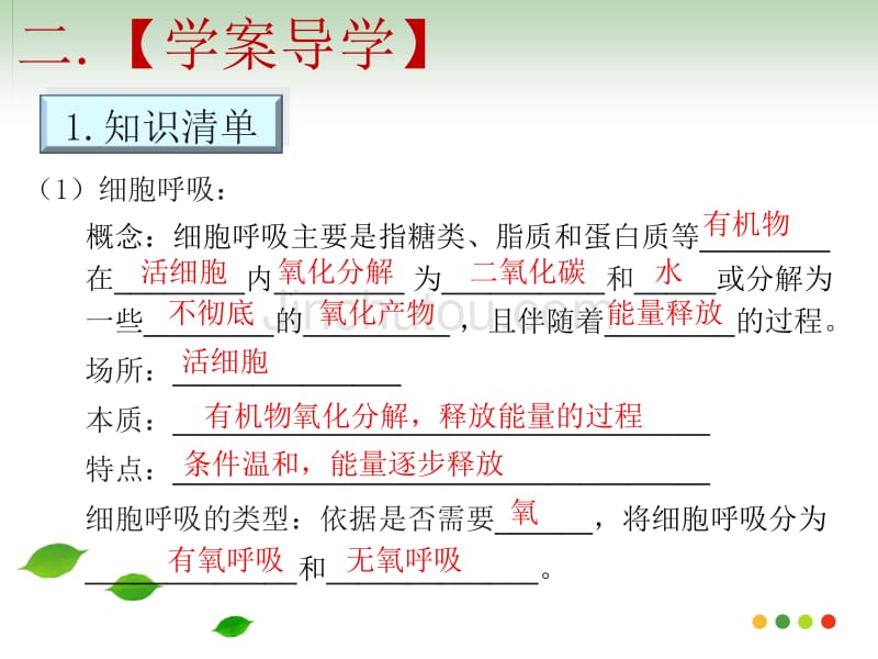 人教版教学课件陕西省澄城王庄中学高一生物《细胞呼吸—有氧呼吸-》课件_第3页