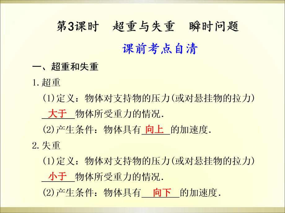 2013届高考物理第一轮超重与失重考点探究复习6_第1页