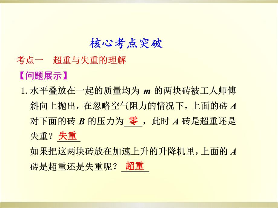 2013届高考物理第一轮超重与失重考点探究复习6_第4页