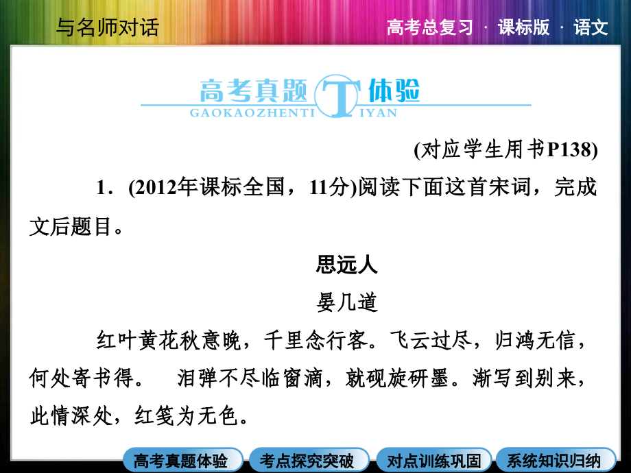 2013年高考总复习新课标语文【配套课件】12-3鉴赏诗歌的表达技巧_第2页