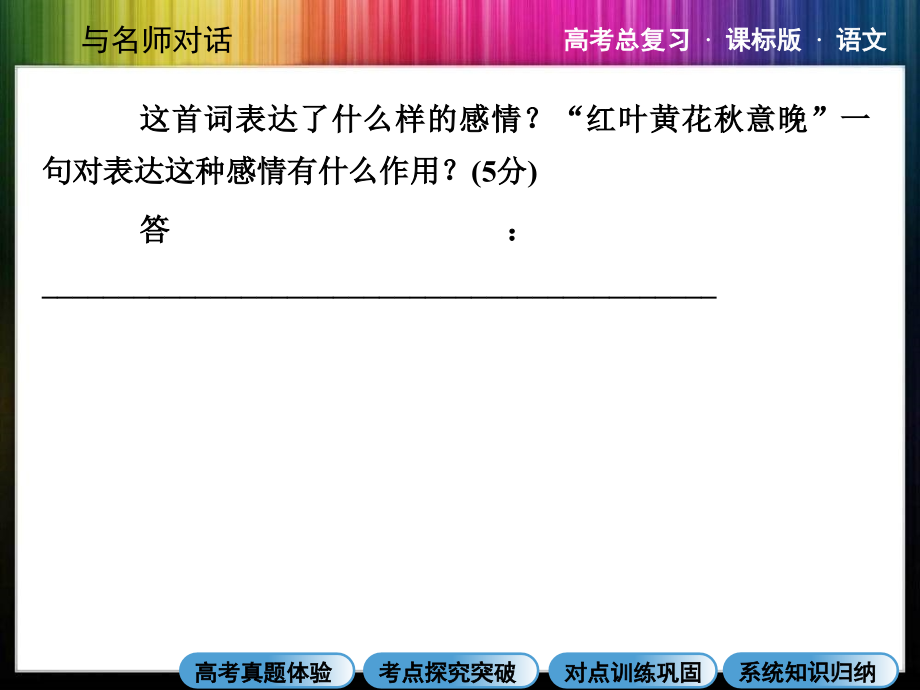 2013年高考总复习新课标语文【配套课件】12-3鉴赏诗歌的表达技巧_第3页