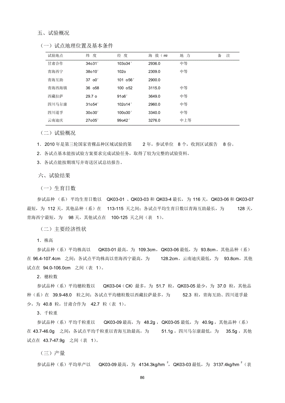 第三轮国家青稞品种区域试验总结_第2页