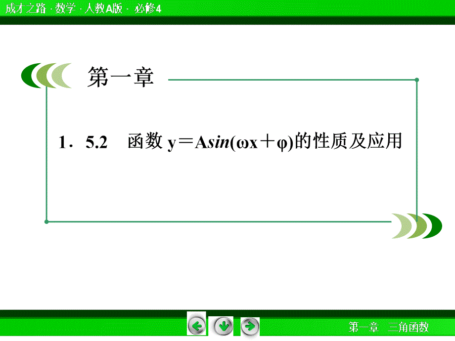 函数yAsin(ωxφ)的性质及应用_第1页