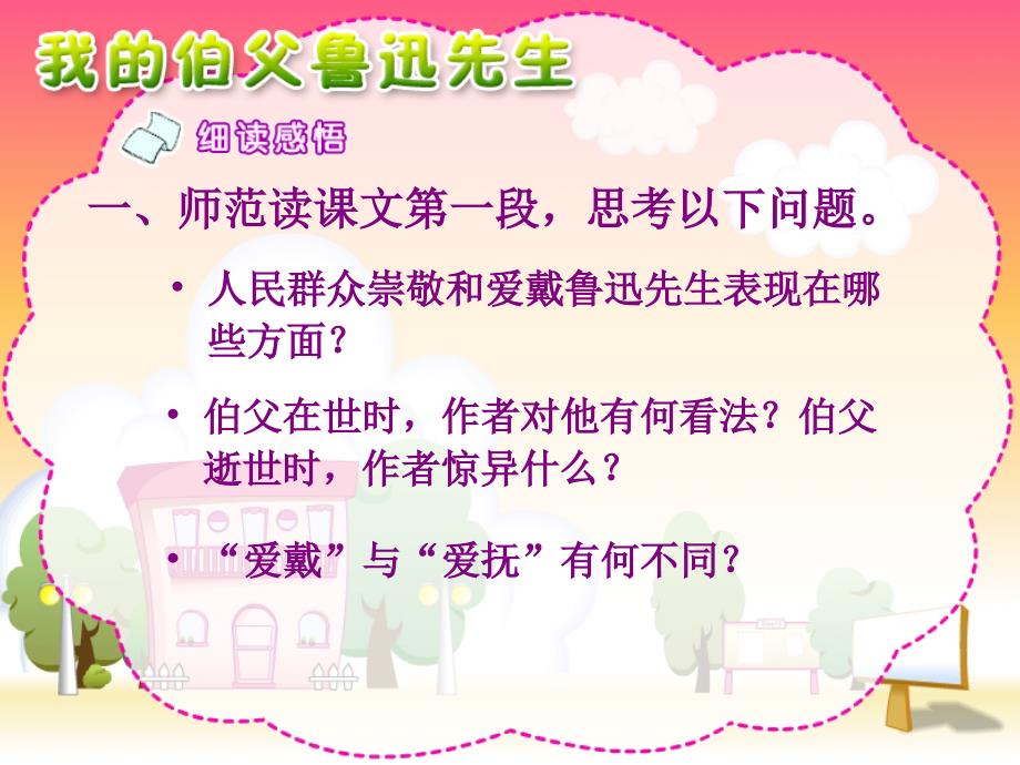 小学语文六年级《我的伯父鲁迅先生》课件_第4页