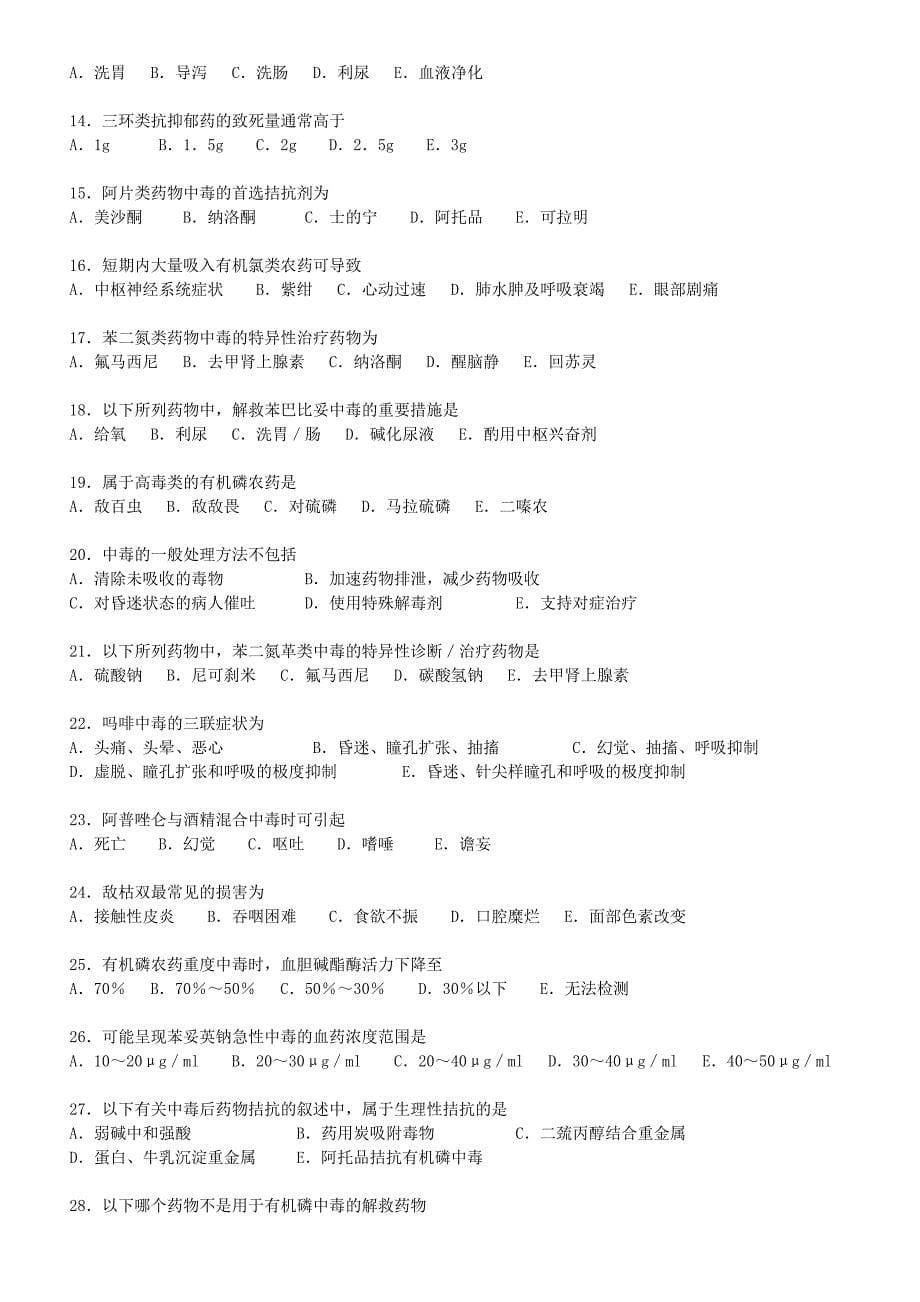 7临床常见药物中毒及解救_第5页