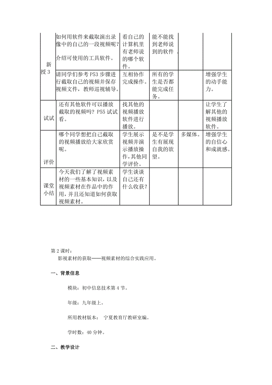 《影视素材的获取──影视素材的基本知识》教学设计_第4页