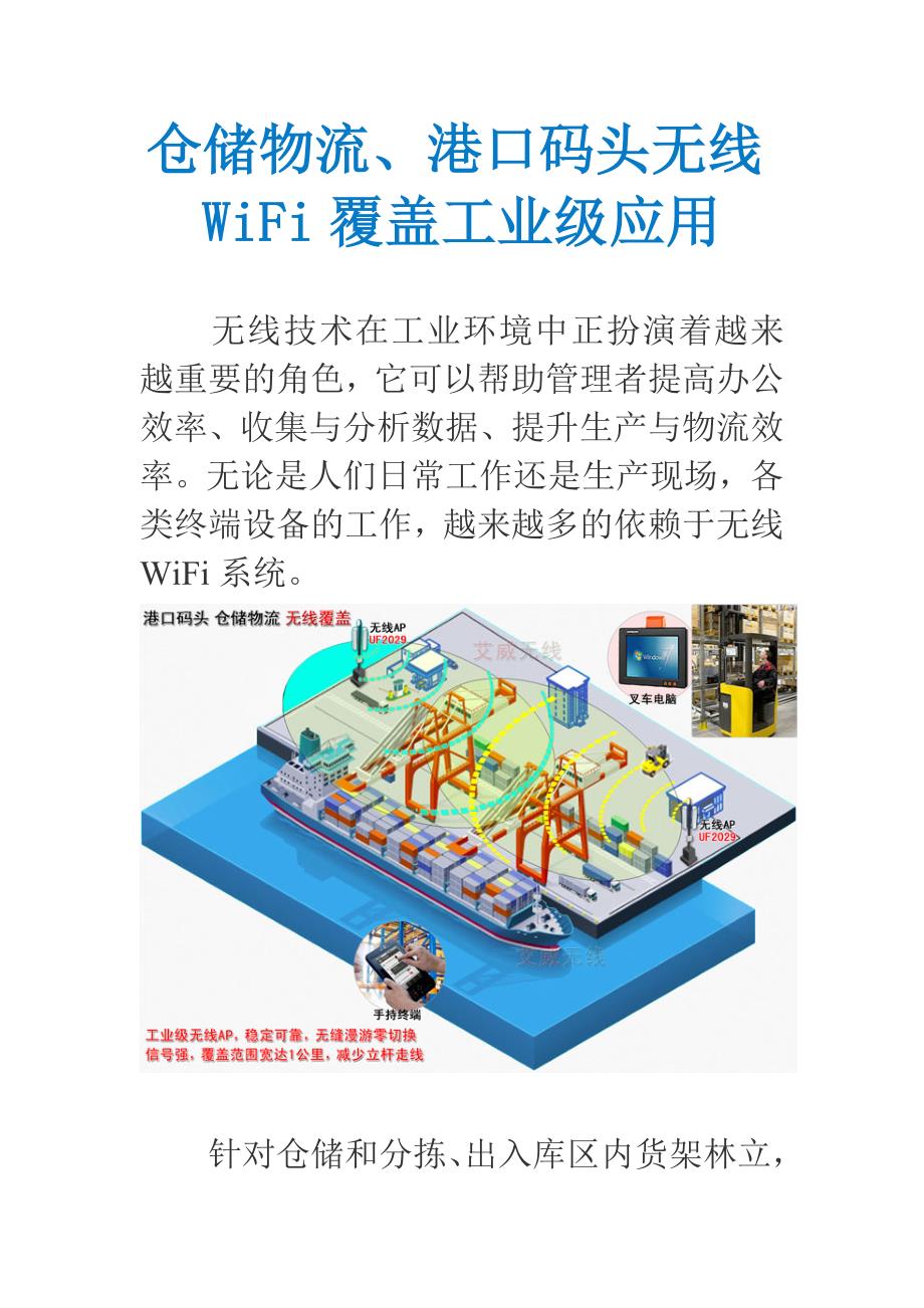 仓储物流、港口码头无线WiFi覆盖工业级应用_第1页