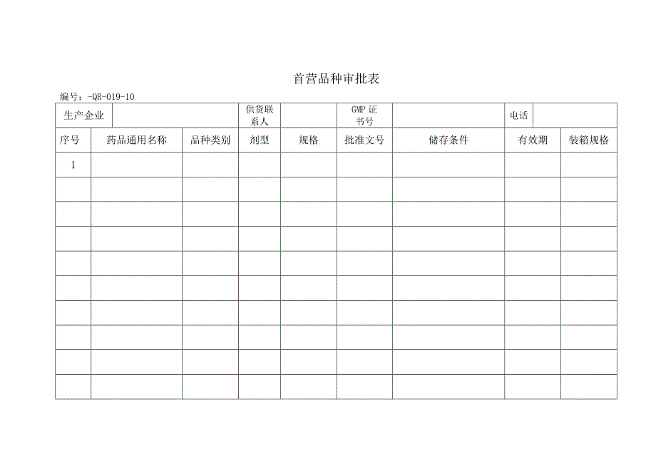 GSP19首营品种审批表_第1页