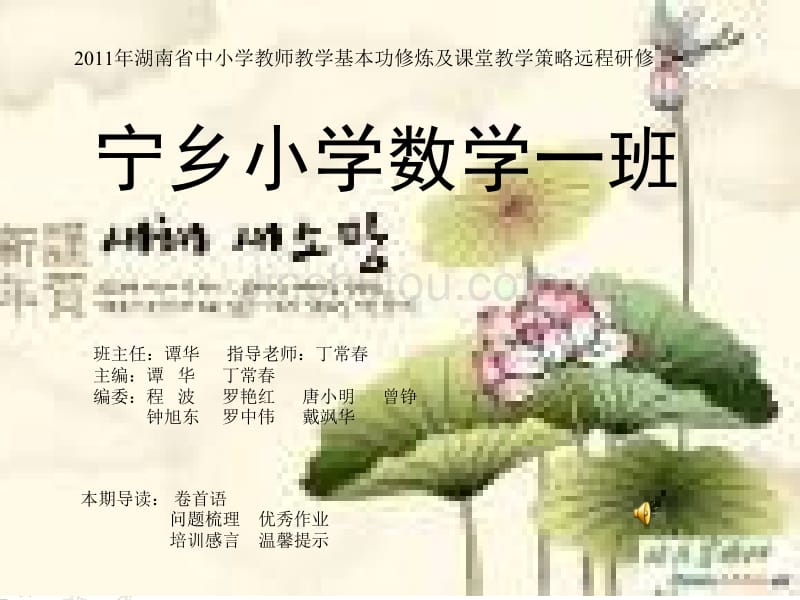 2011年湖南省中小学教师教学基本功_第1页