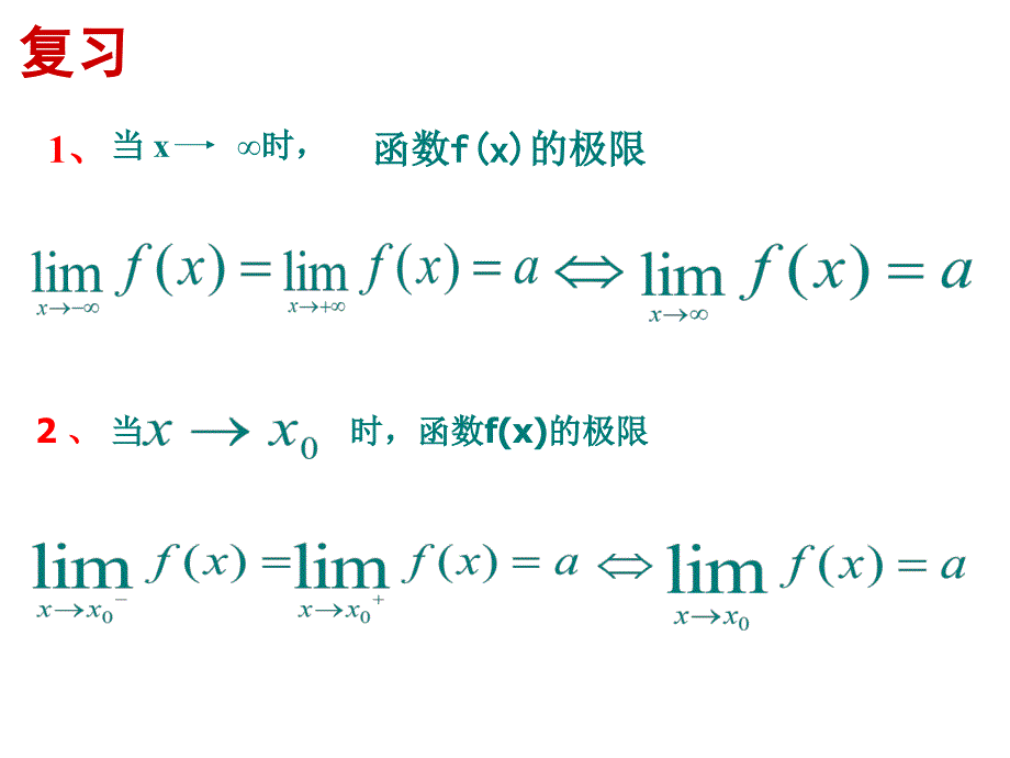 高三数学极限的四则运算1_第1页