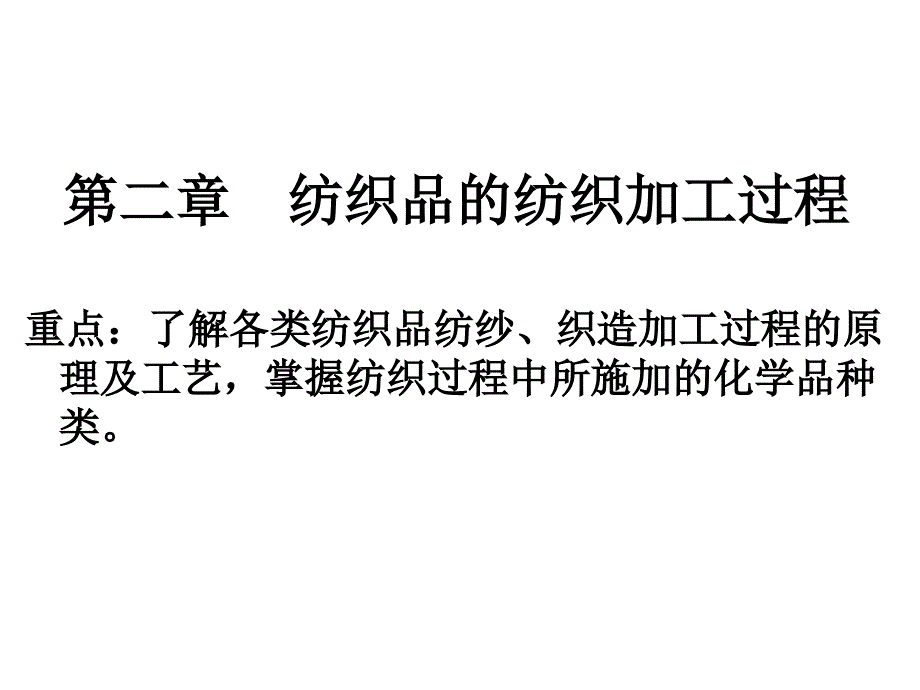 纺织品的纺织加工过程_第1页