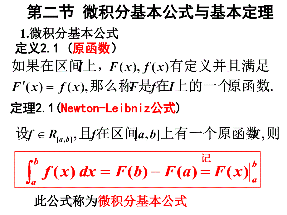 微积分基本公式与基本定理2011_第1页