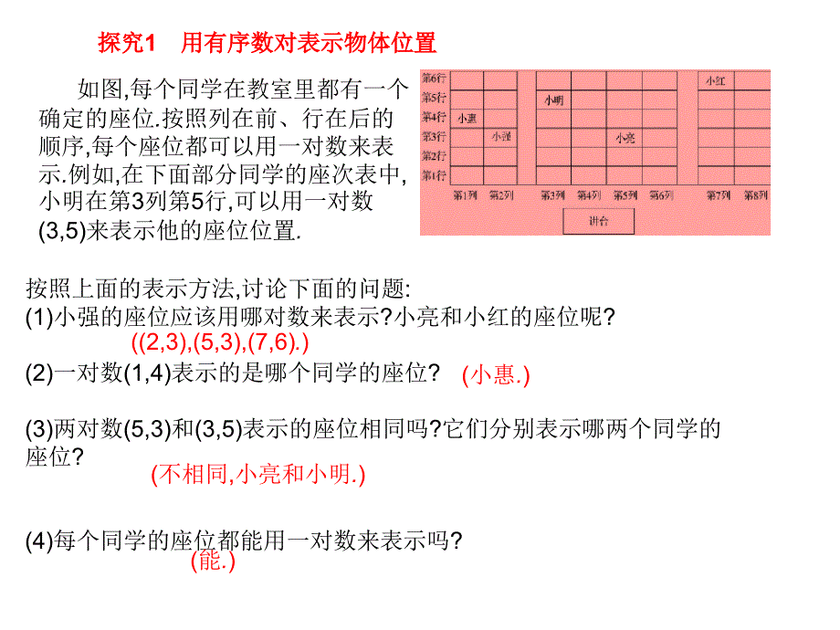 冀教版八年级数学下册《19.1确定平面上物体的位置》课件(共17张)_第3页