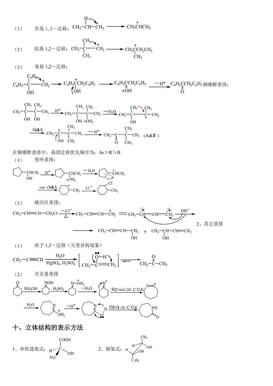 有机化学基本理论及概念复习总结_第5页