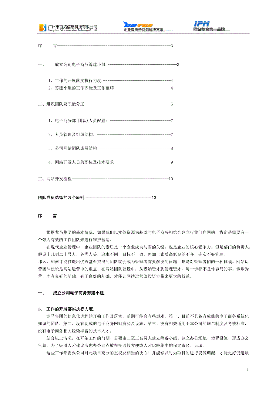 电子商务开发团队组建方案_第1页