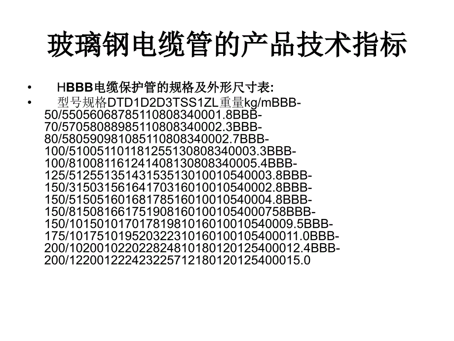 玻璃钢电缆管的产品技术指标_第3页