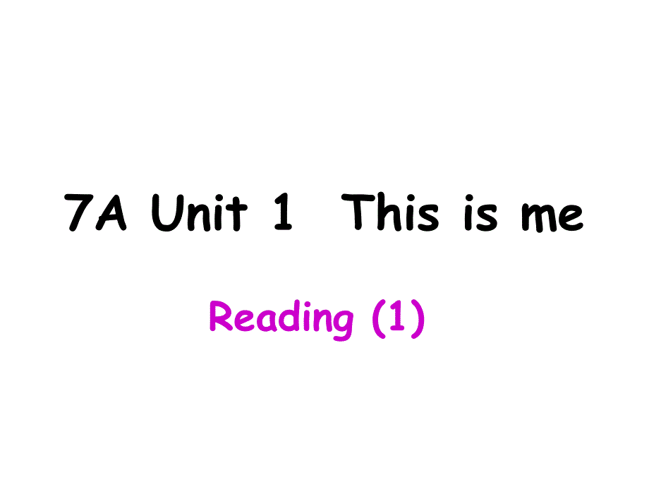 英语(牛津译林版)七年级上Unit1Reading1课件_第1页