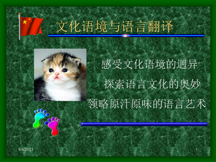 文化语境与语言翻译_第1页