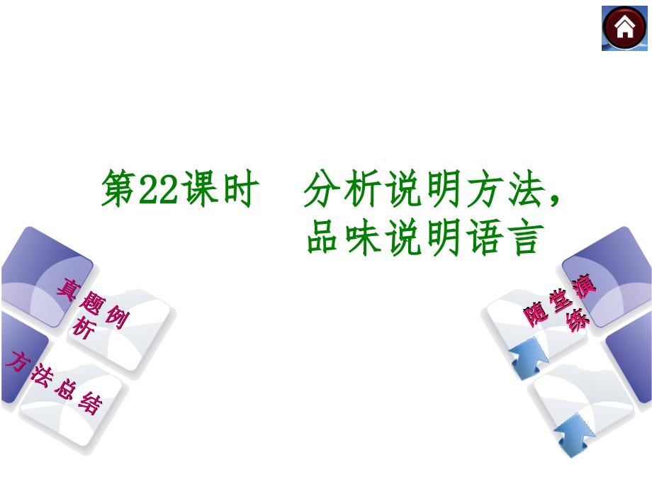 【最新中考语文复习方案】(新课标·江西)分析说明方法品味说明语言(共32张)_第1页