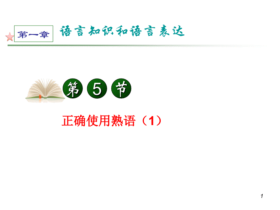 全国版统编教材学海导航高中总复习(第1轮)语文(课件)正确使用熟语_第1页