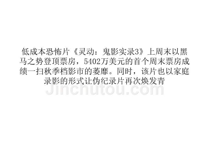 伪纪录片”成好莱坞吓人利器_第1页