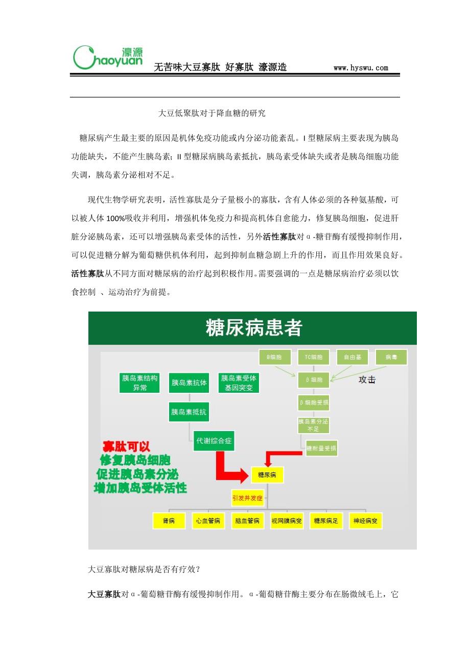 大豆低聚肽对降血糖的研究_第1页