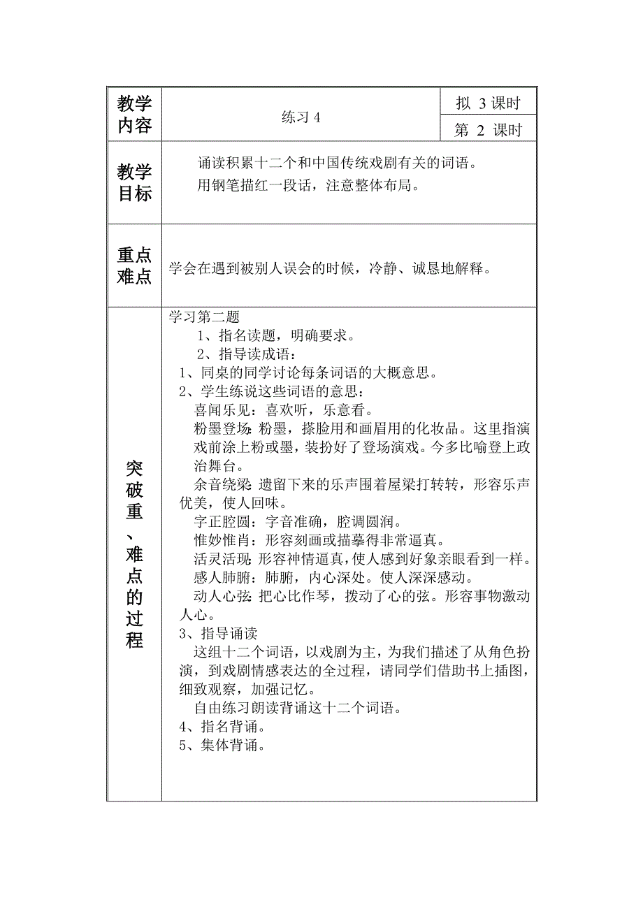 诵读积累十二个和中国传统戏剧有关的词语_第1页