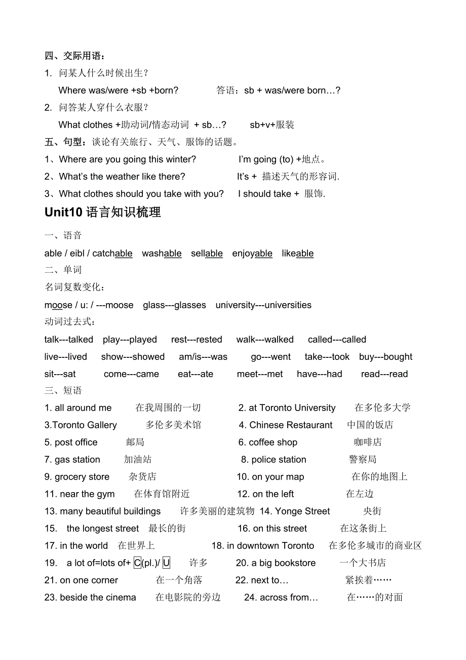 《新起点英语》六年级下册语言知识汇总_第2页