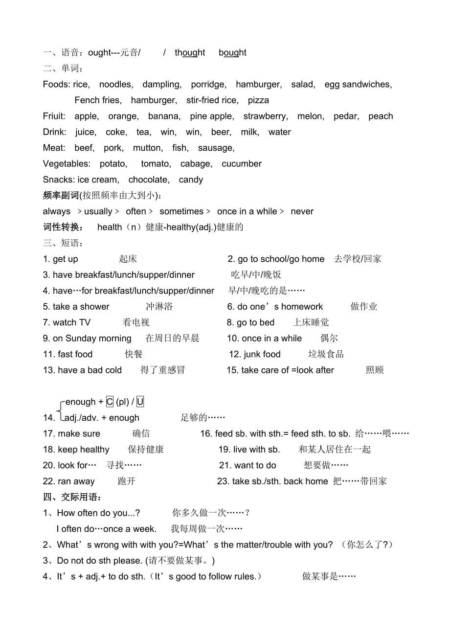 《新起点英语》六年级下册语言知识汇总_第5页