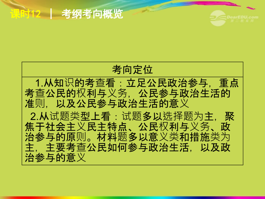 政治生活一轮精品课件 课时12 生活在人民当家作主的国家_第4页