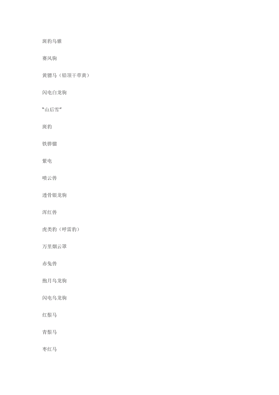 中国古代名马名称吐血整理_第1页