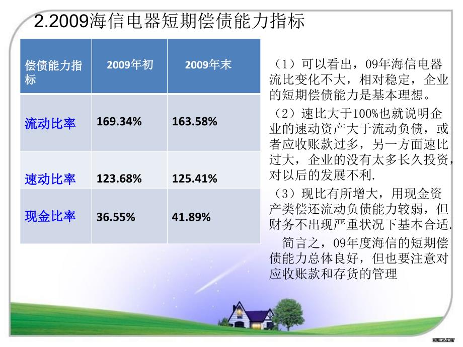 海信电器偿债能力分析2009_第3页