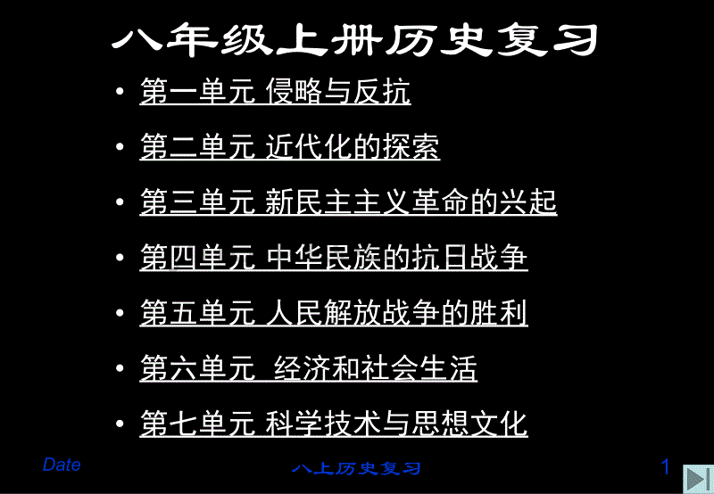 八年级历史上册复习资料_第1页