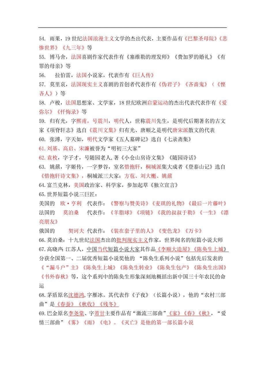 2013届高考语文二轮复习专题测试文学常识_第5页