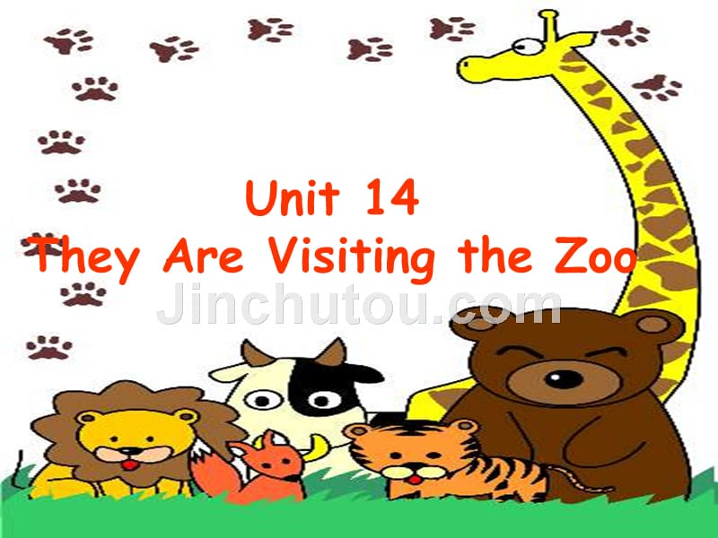 2015-2016五年级英语上册《Module 5 Unit 14 They Are Visiting the Zoo》课件1 广州版_第1页