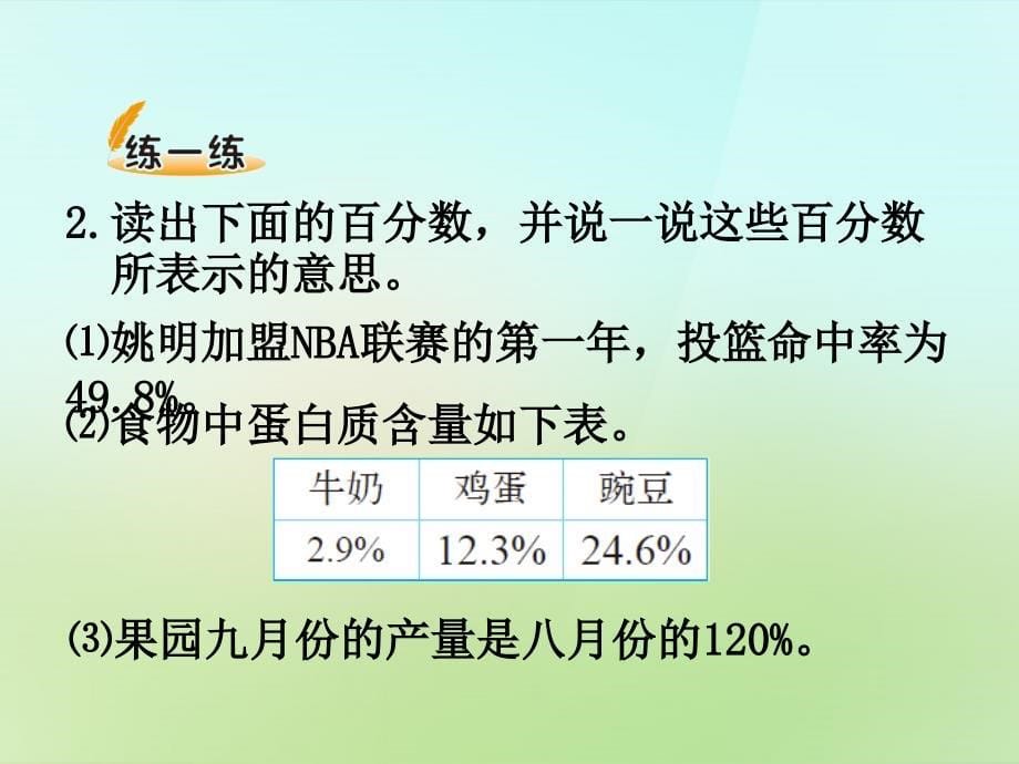 2015-2016六年级数学上册 4.1 百分数的认识课件 （新版）北师大版_第5页