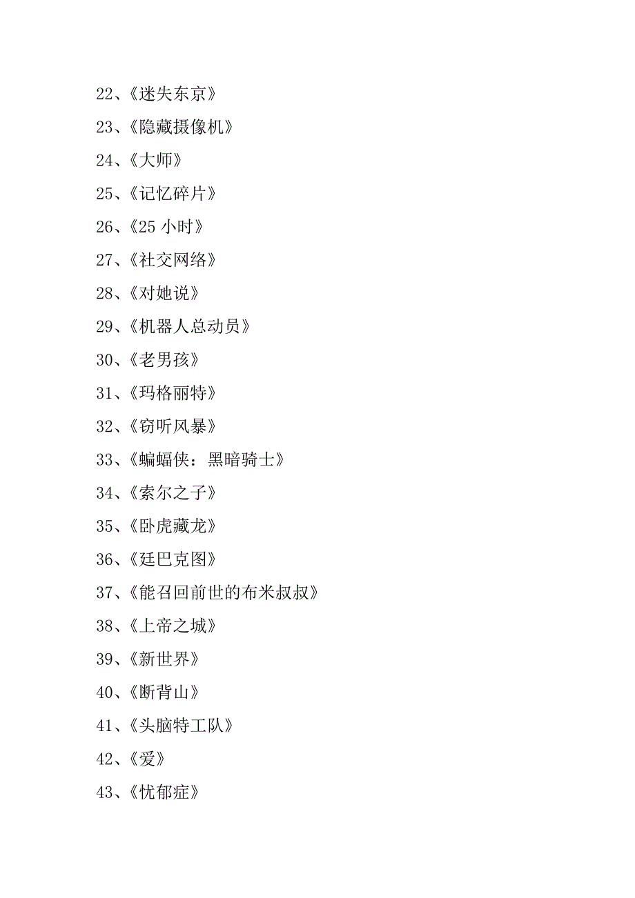 BBC评出21世纪最伟大的100部电影_第2页