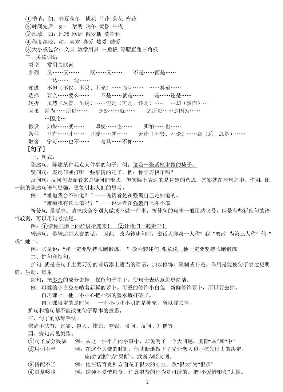 小学语文毕业总复习：字、词、句、段、篇_第2页