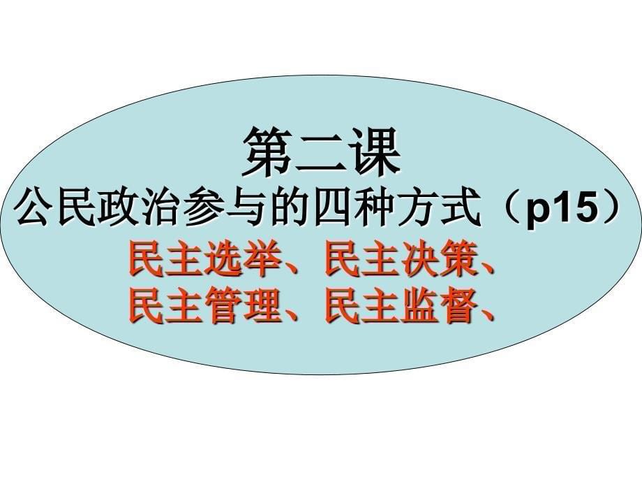 政治生活复习课件_第5页