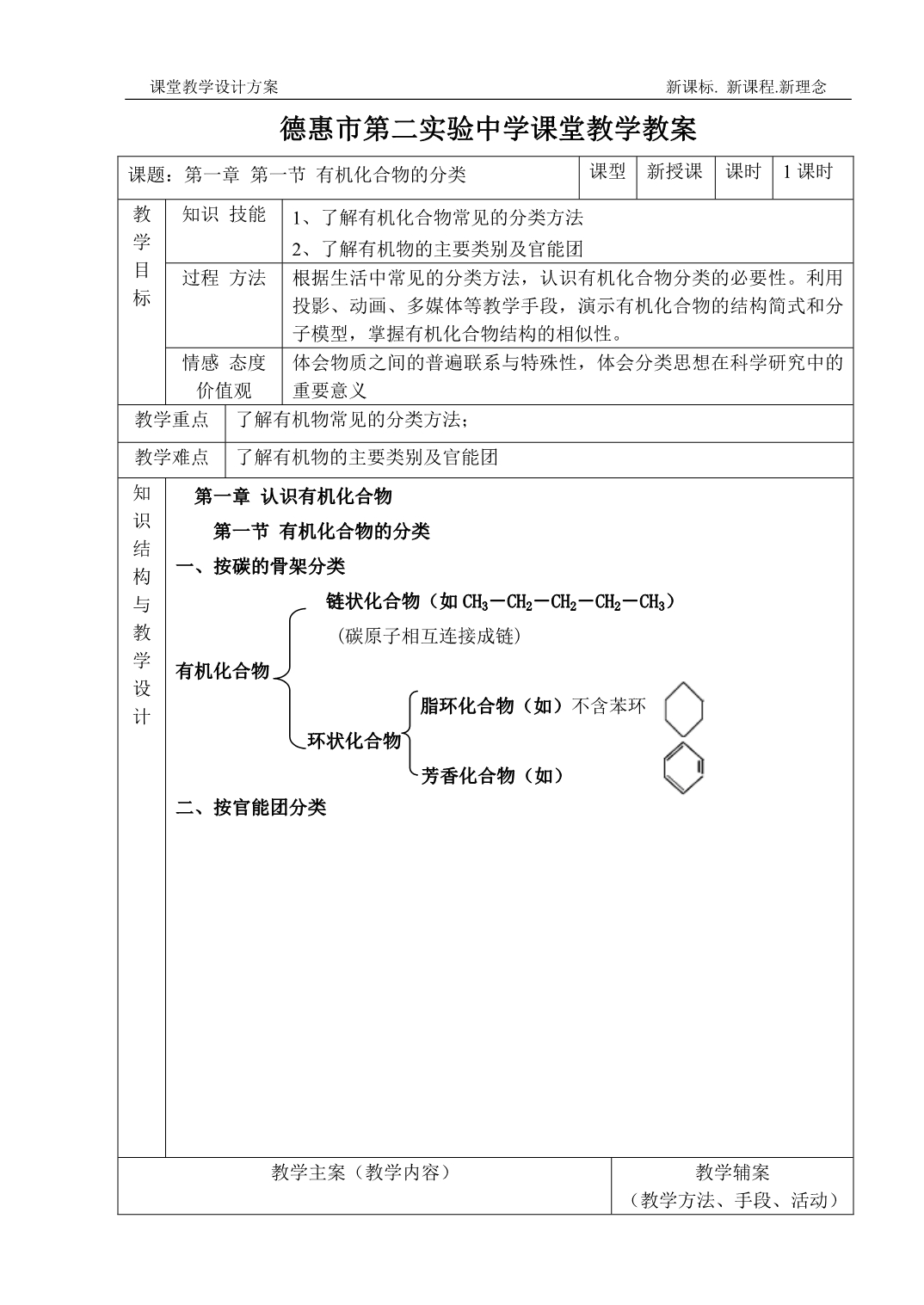 有机化合物的分类教案_第1页