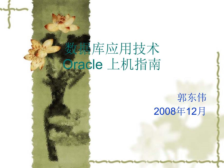 Oracle上机指南-2011_第1页