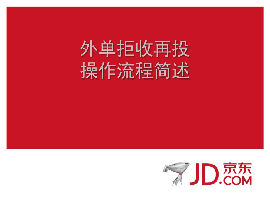 京东外单客户拒收后再投服务流程指引手册_第1页