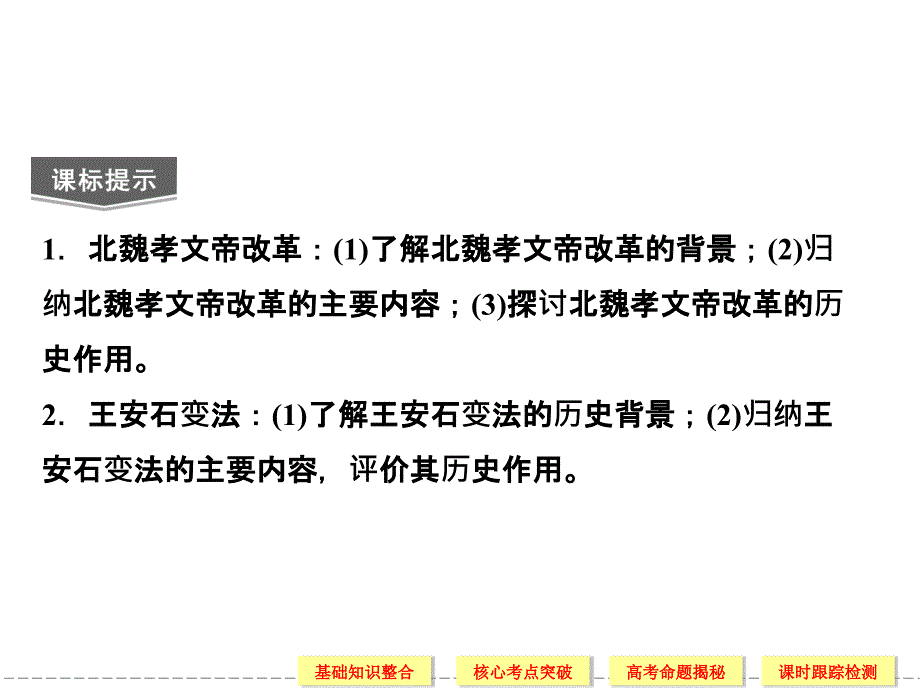 2013高三第一轮复习选修1-2北魏孝文帝改革和王安石变法_第2页