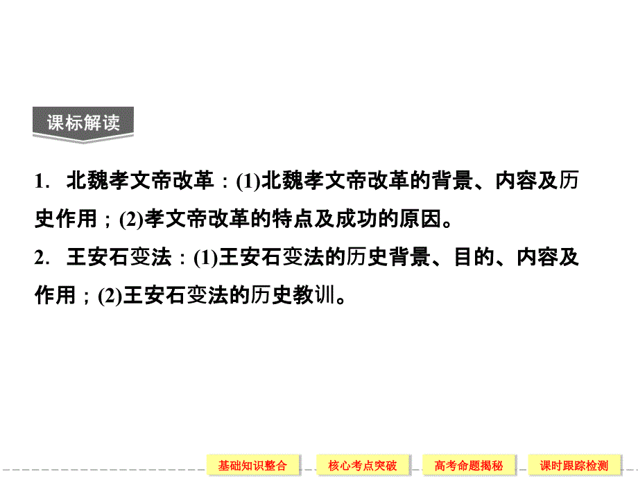 2013高三第一轮复习选修1-2北魏孝文帝改革和王安石变法_第3页