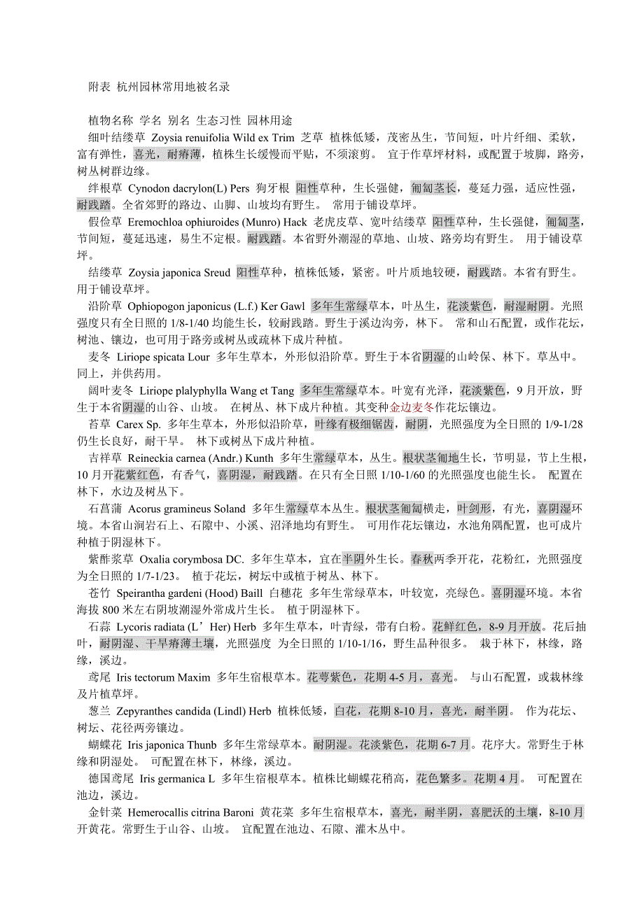 杭州常用园林地被植物及其配置方式_第3页