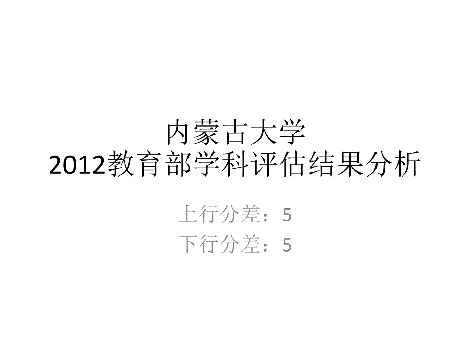 五分分差内-内蒙古大学2012年教育部学科评估结果分析_第1页