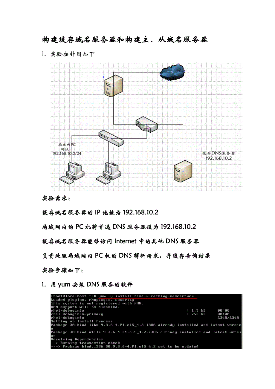 构建缓存域名服务器和构建主、从域名服务器_第1页