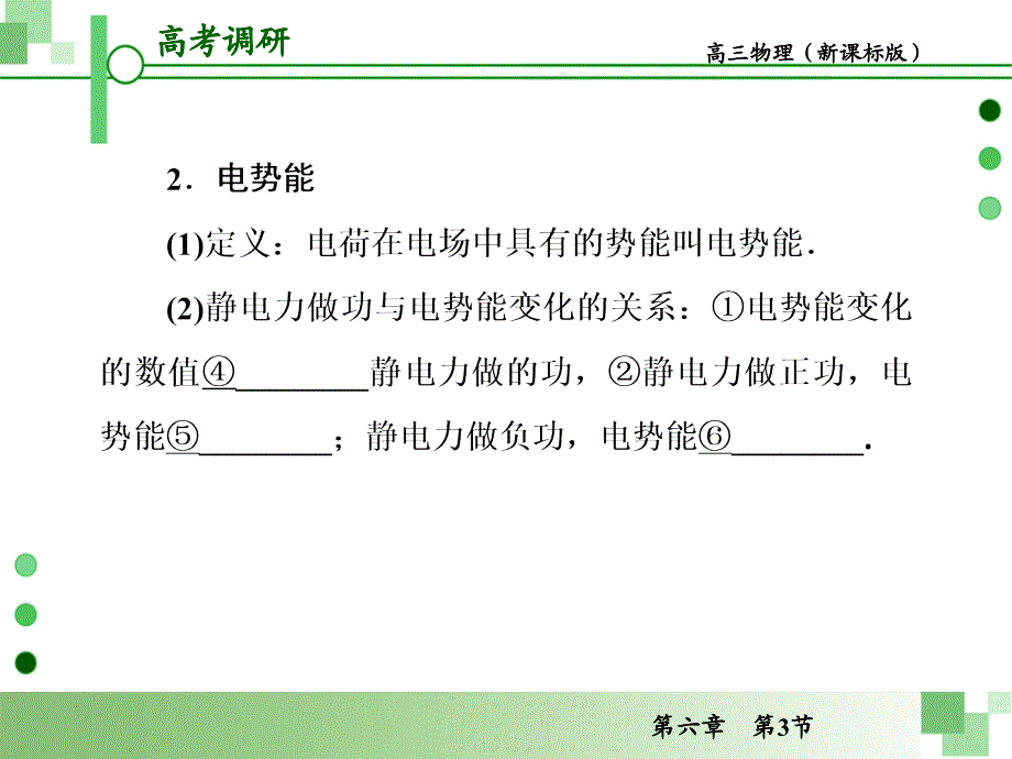 2013届高考一轮物理复习课件(人教版)电势能电势电势差_第4页